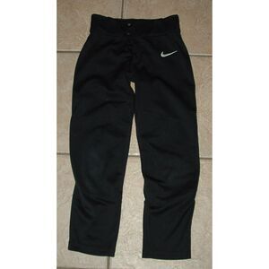 NIKE Unisex Youth Child Sz Small Black Athletic Open Leg Tee Ball Baseball Pants